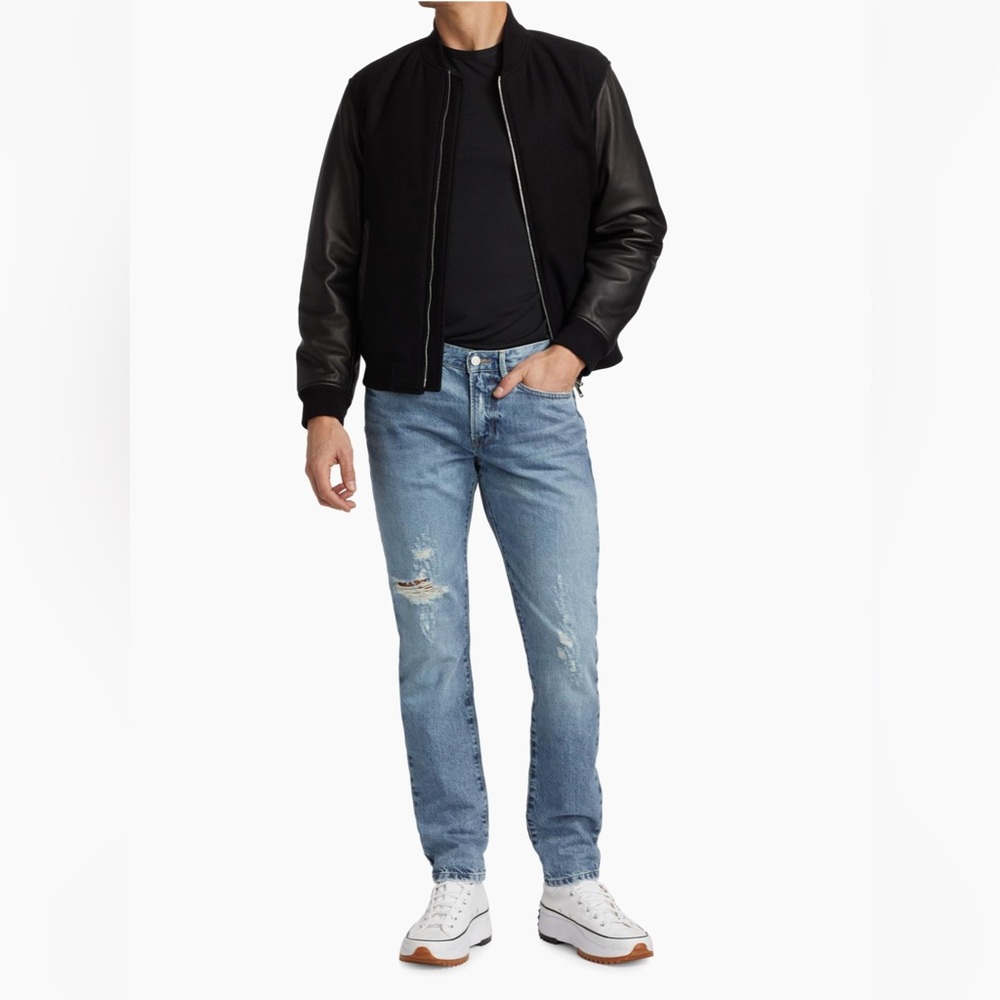 Frame Denim Light Blue Men's Slim Straight Jeans